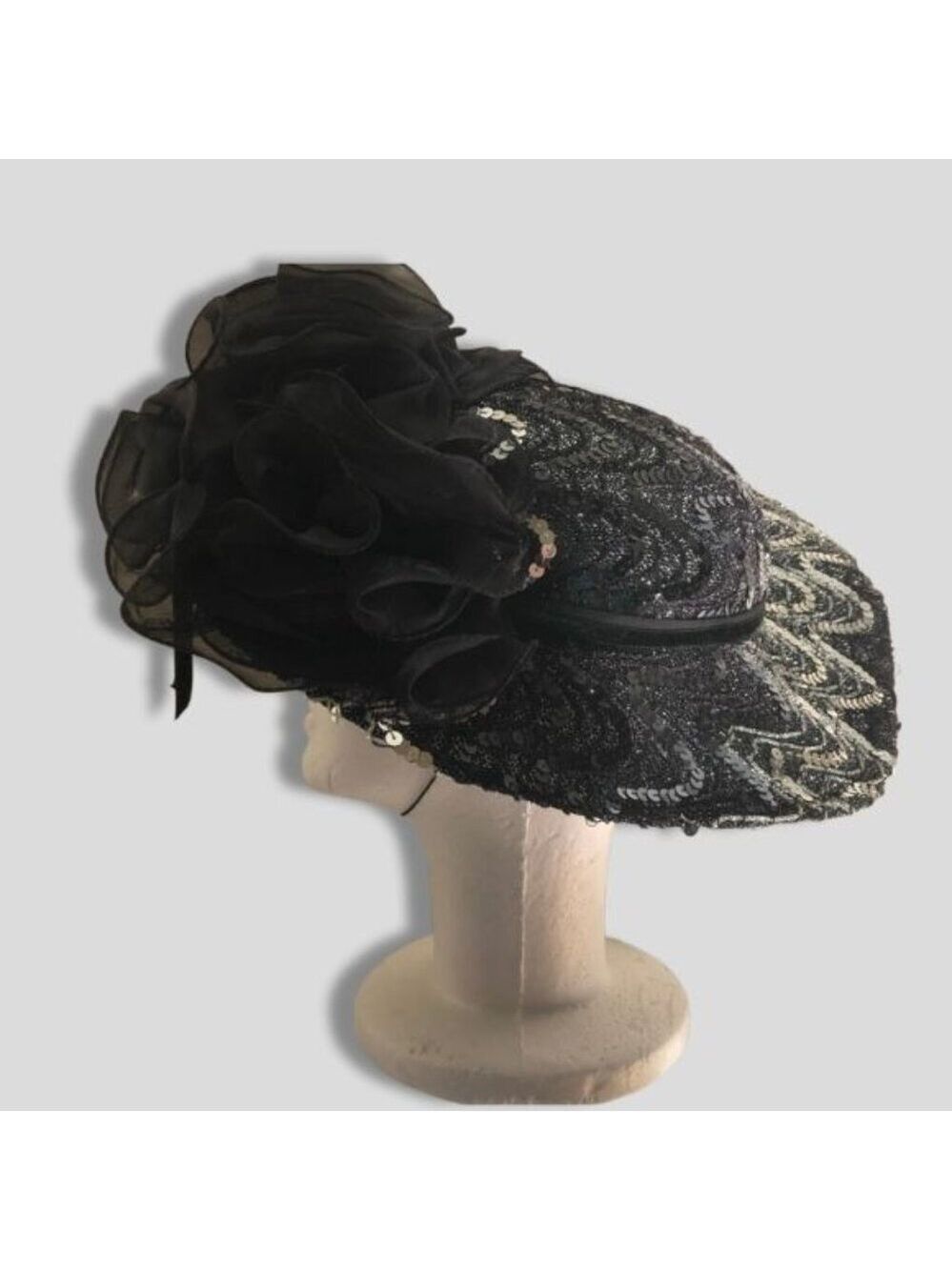 Sonni San Francisco Vintage Sequin Beaded Lace Hat